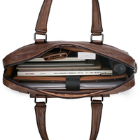 Sacs à main en PU à grande capacité de 14 pouces avec logo personnalisé, sacs à main à bandoulière unique, étanches, souples, sacoches d'affaires, sacs pour ordinateur portable de voyage