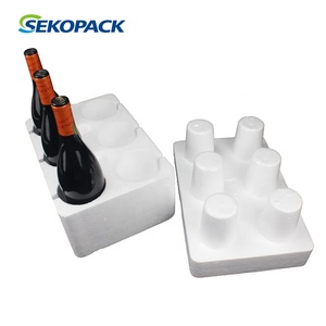 EPS Xốp Hộp Cho 87Mm Rượu Vang 6 Chai Túi Nhựa Bọt Bảo Vệ Trắng Bán Buôn Xốp Hộp Cho Thực Phẩm Trái Cây Cá Bọt Mát - Product Image 3