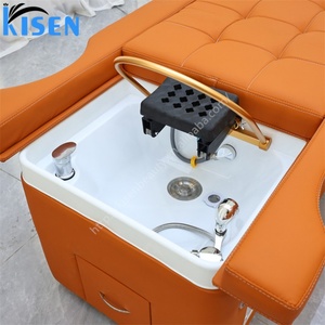 KISEN Lit de lavage de cheveux personnalisé pour salon, avec dossier électrique relevable, pour spa capillaire, pédicure et massage, idéal pour instituts de beauté, salons de coiffure et hôtels - Product Image 3