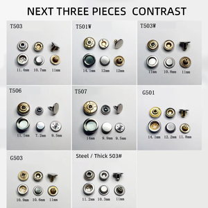 Kim loại Snap Nút cho quần áo Vòng chì miễn phí Nickel miễn phí Brass bao phủ sắt có thể giặt lưới quần áo jeans áo khoác - Product Image 5