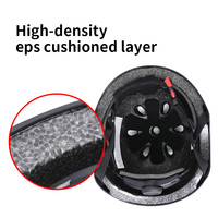 Casque de protection sportif Roselle Black de haute qualité en EPS pour skateboard, vélo, cyclisme sur route, roller, avec 8-10 aérations et protection contre les chocs