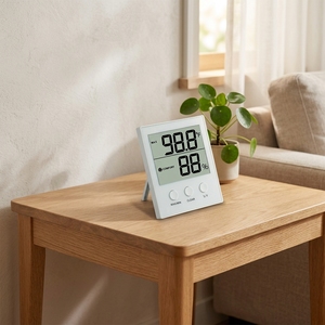 Thermomètre hygromètre numérique d'intérieur pour <span class=keywords><strong>cave</strong></span> à vin, chambre d'animaux, studio de musique, serre, humidité 10% à 99% RH MAX MIN - Product Image 1