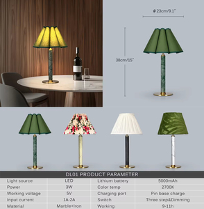 Bắc Âu bằng đá cẩm thạch không dây bảng đèn khách sạn sang trọng đám cưới LED sạc bảng đèn tùy chỉnh giáng sinh Bóng đèn 2700K - Product Image 4