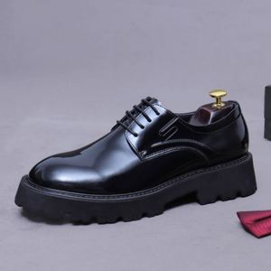 Zapatos Formales de Negocios para Hombre, Nuevos Modelos de Verano, Zapatos de Boda de Tres Piezas, de Cuero Vacuno, con Punta Cuadrada, con Cordones, Transpirables y Antideslizantes - Product Image 6