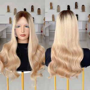 Natural Wave 100% Unprocessed European Hair Single Small Knots HD Lace Top <b>Wigs</b> #B3-9-23 - Product Image 1