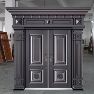 TECHTOP <span class=keywords><strong>Porte</strong></span> principale de sécurité inspirée de la dynastie Ming <span class=keywords><strong>Porte</strong></span> d'entrée extérieure en métal couleur bronze pour villa de style asiatique - Product Image 6