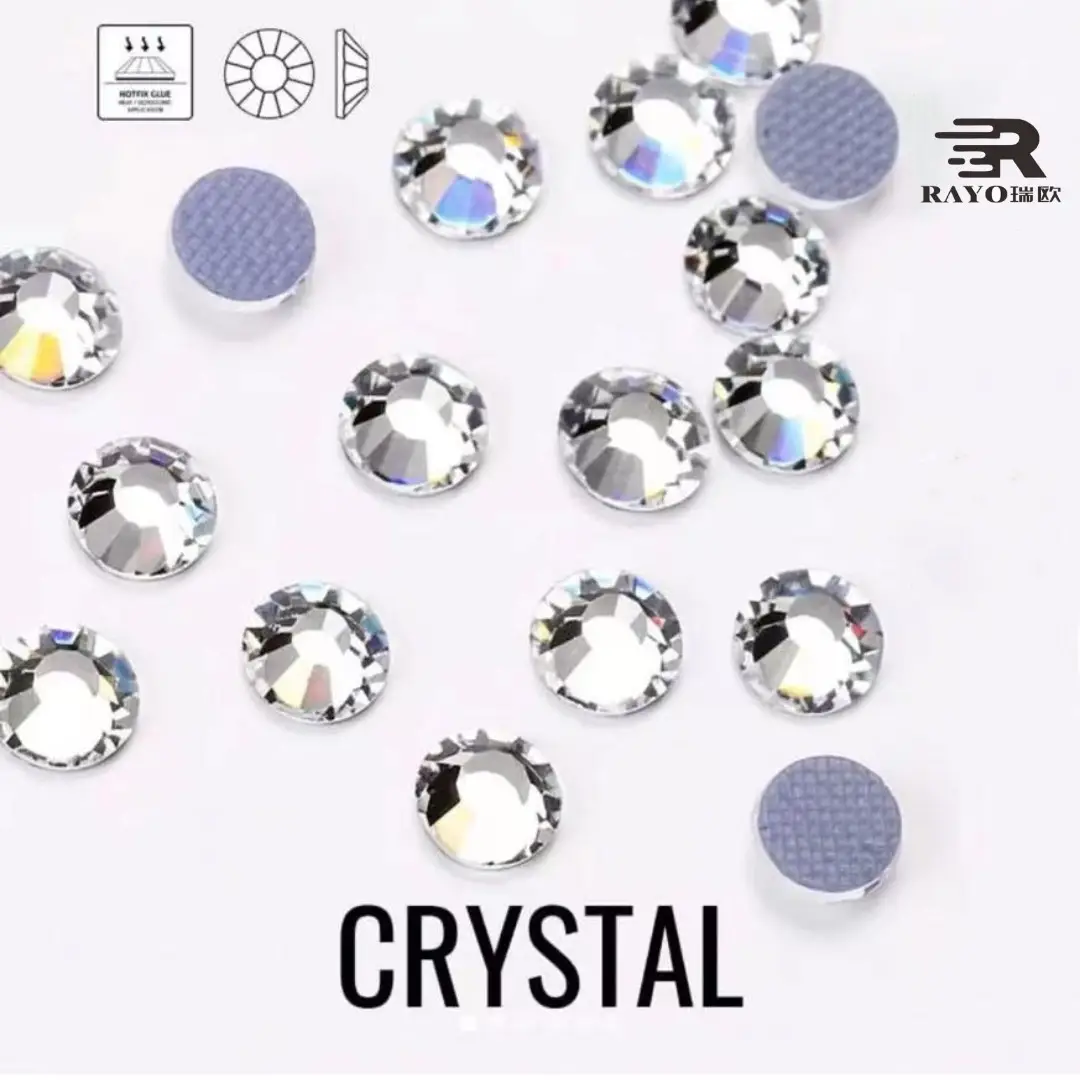Wholesale Shiny Flat Back Rhinestone Crystal Hot Fix Professional Supplier 16 Cutting Facet AB Crystal with 8 big and 8 small