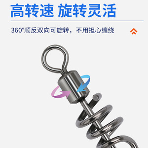 ข้อต่อหมุนรูปเลขแปดสแตนเลส 2468 สำหรับอุปกรณ์ตกปลาทะเล รุ่น My 101s - Product Image 3