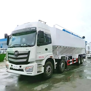 รถบรรทุกฟู้ดทรานสปอร์ต FOTON 8X4 ขนาด 25 ตัน สำหรับขนส่งอาหารสัตว์แบบเทกอง พร้อมระบบไฮดรอลิกออเกอร์ สำหรับใช้ในฟาร์มสุกรและสัตว์ปีก - Product Image 2