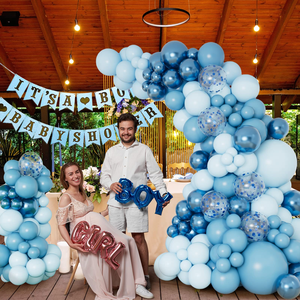 Set de Decoración para Primer Cumpleaños de Bebé, Kit Azul para Niño, Guirnalda de Globos Inflables de Látex para Fiesta, Arco de Globos - Product Image 4