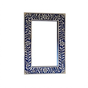 BS INTERNATIONAL Handmade Modern Design Eco-Friendly Bone Inlay 4mm Thick Hard-Wired Decorative <b>Mirror</b> Frame Hotel Home Wall - Product Image 6