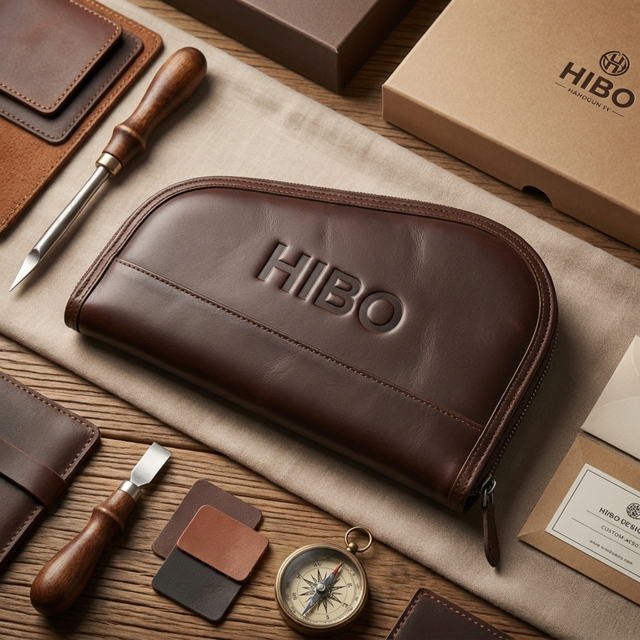 Custom Full Leather Game Call Portable Handgun Storage Pouch with Zippered Holster for Concealed Carry Outdoor Use