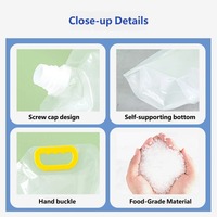 Pochette souple transparente pliable en PE pour boissons gazeuses, bière, jus, avec impression en héliogravure, traitement de surface, recyclable