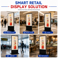Reproductor de Video Publicitario LCD Independiente de 43, 50 y 55 Pulgadas con Pantalla Táctil, Android, Red, Soporte Vertical, TV Digital