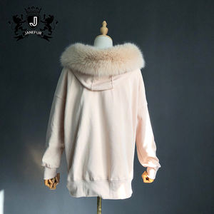 Pull à capuche multicolore à prix d'usine <span class=keywords><strong>Sweat</strong></span> à capuche bon marché avec fourrure de renard - Product Image 5