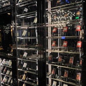Vitrine à vin commerciale moderne, meuble bar à vin, armoire à vin en acier inoxydable et verre personnalisée pour restaurant - Product Image 3