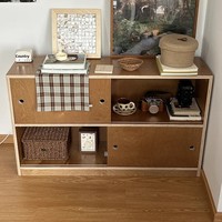 Meuble d'entrée multifonctionnel en contreplaqué de bouleau antique, buffet, rangement pour salon, organisateur de chambre, vitrine