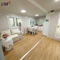 Maison préfabriquée pliable et extensible de luxe JJM 40 pieds, maison préfabriquée mobile isolée et résistante aux ouragans de 20 pieds avec mobilier