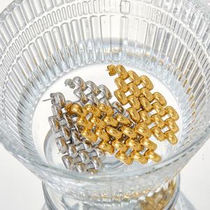 Pendientes de Acero Inoxidable Chapados en Oro Estilo Bohemio, Joyería Clásica para Mujer con Correa de Reloj - Product Image 3