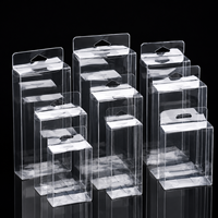 Boîte pliante transparente en PVC PET personnalisée en usine, boîte d'emballage en plastique transparent avec impression pour emballage cadeau et de vente au détail
