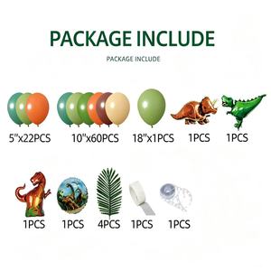 Kit <span class=keywords><strong>de</strong></span> guirlande <span class=keywords><strong>de</strong></span> ballons pour fête sur <span class=keywords><strong>le</strong></span> thème des dinosaures, ballons en latex <span class=keywords><strong>de</strong></span> couleur vintage, arche <span class=keywords><strong>de</strong></span> ballons pour décorations <span class=keywords><strong>de</strong></span> fête d'anniversaire pour enfants sur <span class=keywords><strong>le</strong></span> thème jurassique - Product Image 2