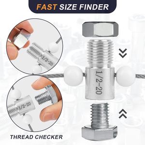 Nut & Bolt chủ đề kiểm tra 44/26 Nam/Nữ Đồng hồ đo (23/14 inch & 21/12 metric) Kích thước kiểm tra chủ đề định danh Đồng hồ đo - Product Image 5