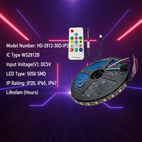 Bande lumineuse LED adressable WS2812B DC5V avec couleur RVB SMD 5050