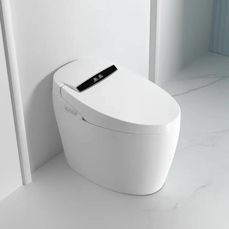 Leton - Sensor automático econômico de descarga de pés, banheiro inteligente com controle remoto, banheiro inteligente, banheiro inteligente, armário de água