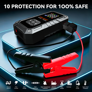 Kit de démarrage de voiture portable 4-en-1 avec compresseur d'air 150 PSI, gonfleur de pneus intelligent, booster de batterie 12V - Product Image 6