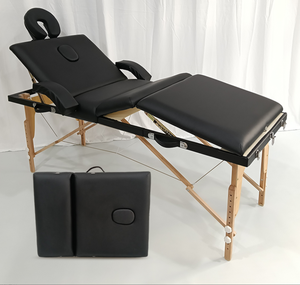 Cama de Masaje Plegable de PVC de 4 Secciones, Multi-ajustable, Personalizable para Uso en Hoteles, Gimnasios, Spa y Salones de Belleza, Venta Directa de Fábrica - Product Image 1