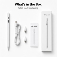 Lápiz Óptico Activo Recargable con Pantalla LED de Batería para iPad, Android, Windows, Carga Rápida Tipo-C, Magnético, OEM ODM