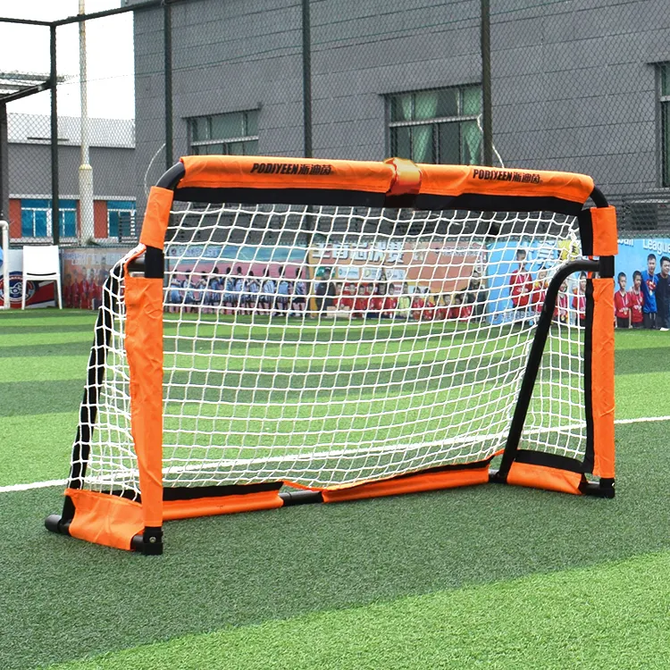 Red de fútbol de poliéster para exterior, portería de fútbol de Metal plegable para niños, venta de fábrica