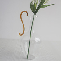 Vase à plantes hydroponiques en verre coloré, design moderne et simple, origine Chine, ornement de table, petit vase de bureau fait à la main