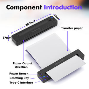 Pochoirs de transfert de tatouage sans fil A49 Imprimante thermique portable Tatouage thermique sans encre pour tatoueurs et débutants - Product Image 2