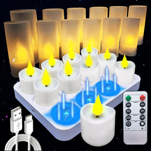 <span class=keywords><strong>Lampe</strong></span> à bougie 3D avec effet de flamme vacillante, magnétique, fonctionnant sur piles, télécommande, bougies <span class=keywords><strong>LED</strong></span> <span class=keywords><strong>pour</strong></span> anniversaires, Noël, mariage - Product Image 1