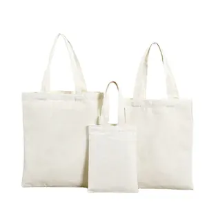 RU Wholesale Custom Print Logo Cheap Reusable Shopping Bags Plain White Blank Cotton Canvas Tote Bag