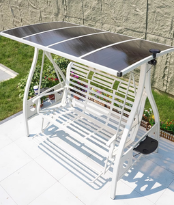 Lit balançoire d'extérieur moderne en aluminium robuste <span class=keywords><strong>avec</strong></span> <span class=keywords><strong>toit</strong></span> solaire et tables latérales, résistant aux intempéries, <span class=keywords><strong>hamac</strong></span> de jardin – Tendance 2026 - Product Image 2