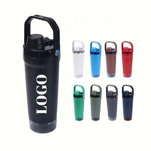 Botellas Mezcladoras de Proteínas con Logotipo Personalizado, de Acero Inoxidable Aislado de 20 oz, con Compartimento para Almacenamiento de Polvo y Tapa de Flujo Rápido - Product Image 1