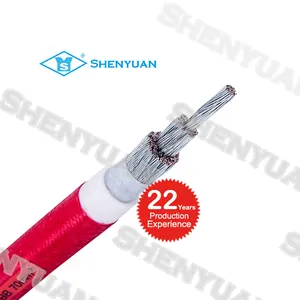 AWM3605 yüksek gerilim esnek bakır örgü düz kalaylı örgülü silikon fiberglas tel 2/0AWG