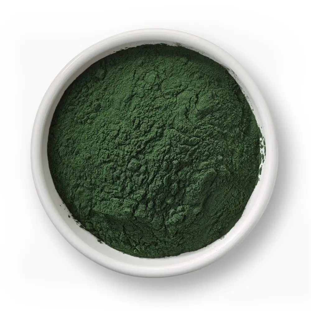 Fornitura all'ingrosso di polvere di Spirulina organica con estratto di piante naturali per uso alimentare