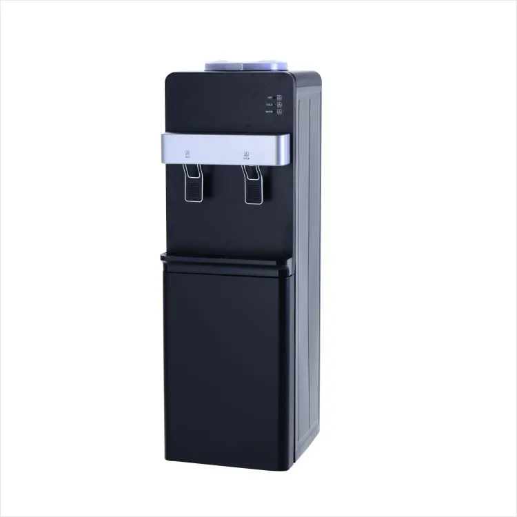 Korea style hot cold water dispenser/Vertical water dispenser compressor cooling/Three taps water dispenser with storage cabinet