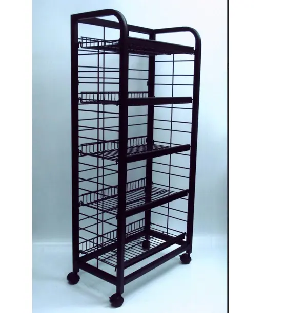 5 Lays Metal Wire Basket Candy Potato Chip Rack Snacks Display Stand for Market