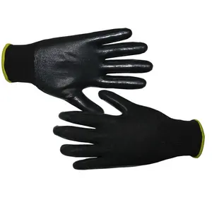 Guantes DE TRABAJO recubiertos de nitrilo Luvas con agarre para almacén, mecánico, construcción, jardinería, carpintería, resistente al aceite CE 3121X