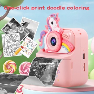 กล้องถ่ายรูปสำเร็จรูปสำหรับเด็ก ของขวัญสุดพิเศษ บันทึกวิดีโอ 1080P ดีไซน์น่ารักลายสัตว์ รองรับ MicroSD เลนส์คู่ เหมาะสำหรับวันเกิด คริสต์มาส และวันหยุด - Product Image 3