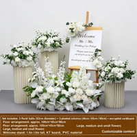 Arches de fleurs artificielles personnalisées pour mariage, arrangement floral en soie pour la réception, la célébration, la décoration d'événements
