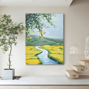 Hand Painted Oil Painting Landscape Nordic Style Wall Art For Living Room Sofa Background Decorative Canvas Art 100% Handmade - Product Image 2