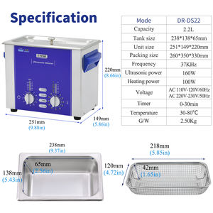 เครื่องซักผ้าอัลตราโซนิกขนาด <span class=keywords><strong>2.2</strong></span> ลิตร สำหรับใช้ในครัวเรือน ใช้สำหรับทำความสะอาดฟันปลอมและเครื่องประดับ - Product Image 6