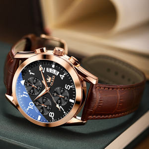 2878 Styles très vendus, montres de luxe pour hommes, design personnalisé, cuir véritable, montre à quartz décontractée pour homme - Product Image 2