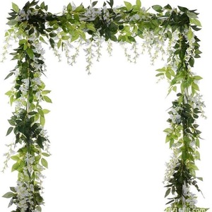 Arco de flores de seda artificial verde, telón de fondo para arco de boda, arreglo floral, decoración de arco de flores - Product Image 6