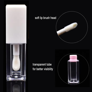 Tube carré transparent en PETG pour brillant à lèvres, 5 ml, vide, avec bouchon applicateur, pour rouge à lèvres liquide et blush - Product Image 4